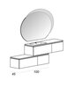 Cezares 55076 AVRIL Подвесной шкафчик с двумя выдвижными ящиками 55076 Rovere tabacco 100х45х32