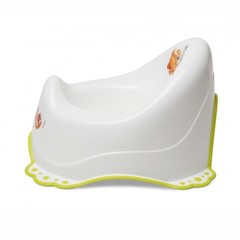 Горшок  c антискользящим покрытием Dino (белый)