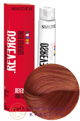 Крем-краска без аммиака Reverso Hair Color 7.4 Блондин медный Selective, 100 мл