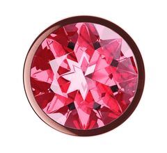Пробка цвета розового золота с малиновым кристаллом Diamond Ruby Shine S - 7,2 см. - 