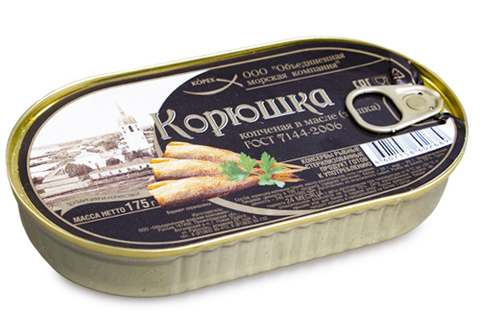 Корюшка копченая в масле, 175г