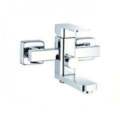 LEB3-A123 Смеситель для ванны с литым пов. изливом 150мм, ø35, встр. переключение