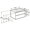Roca A857399806 THE GAP модуль для раковины 800 мм 785x453x515 мм, с 2 ящиками, белый глянец