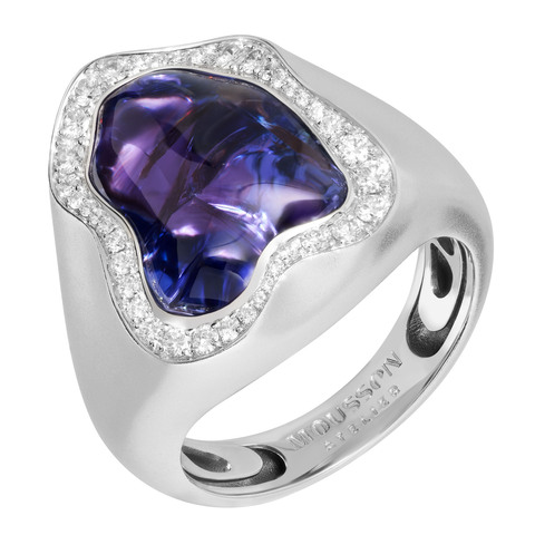 Кольцо с Танзанитом и Бриллиантами, R0033-34/1