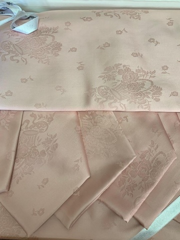 Скатерть 170х220 и 8 салфеток Gamba 9209 Rosa античная роза