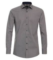 Сорочка мужская Venti Modern Fit 144249700-100 с чёрно-серым принтом