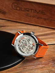 Часы скелетоны женские механические Mandarin YOURTIME