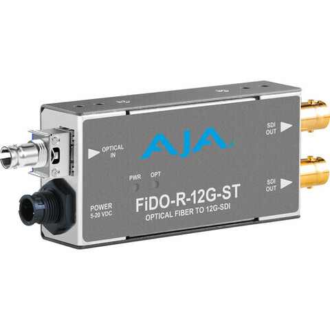 Передатчик AJA Single-Channel ST Fiber to 12G-SDI Mini Converter