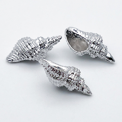 Подвеска Ракушка, цвет серебро (родий), размер 23*11 мм, цена за 1 шт