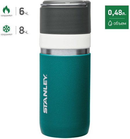 Картинка термостакан Stanley Ceramivac tumbler 0,48L Бирюзовый - 1