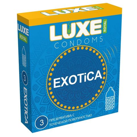 Текстурированные презервативы LUXE Royal Exotica - 3 шт. - Luxe Luxe Royal LUXE Royal Exotica №3
