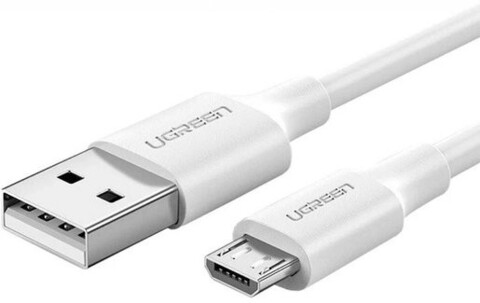Кабель UGREEN US289 (60143) USB 2.0 A to Micro USB Cable Nickel Plating 2m, белый