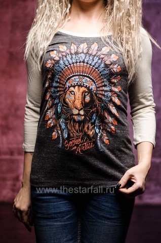 Secret Artist | Реглан женский Lion Chief SW365 от Affliction перед