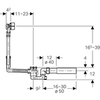 Слив для ванны Geberit с поворотным механизмом и подводом, d52