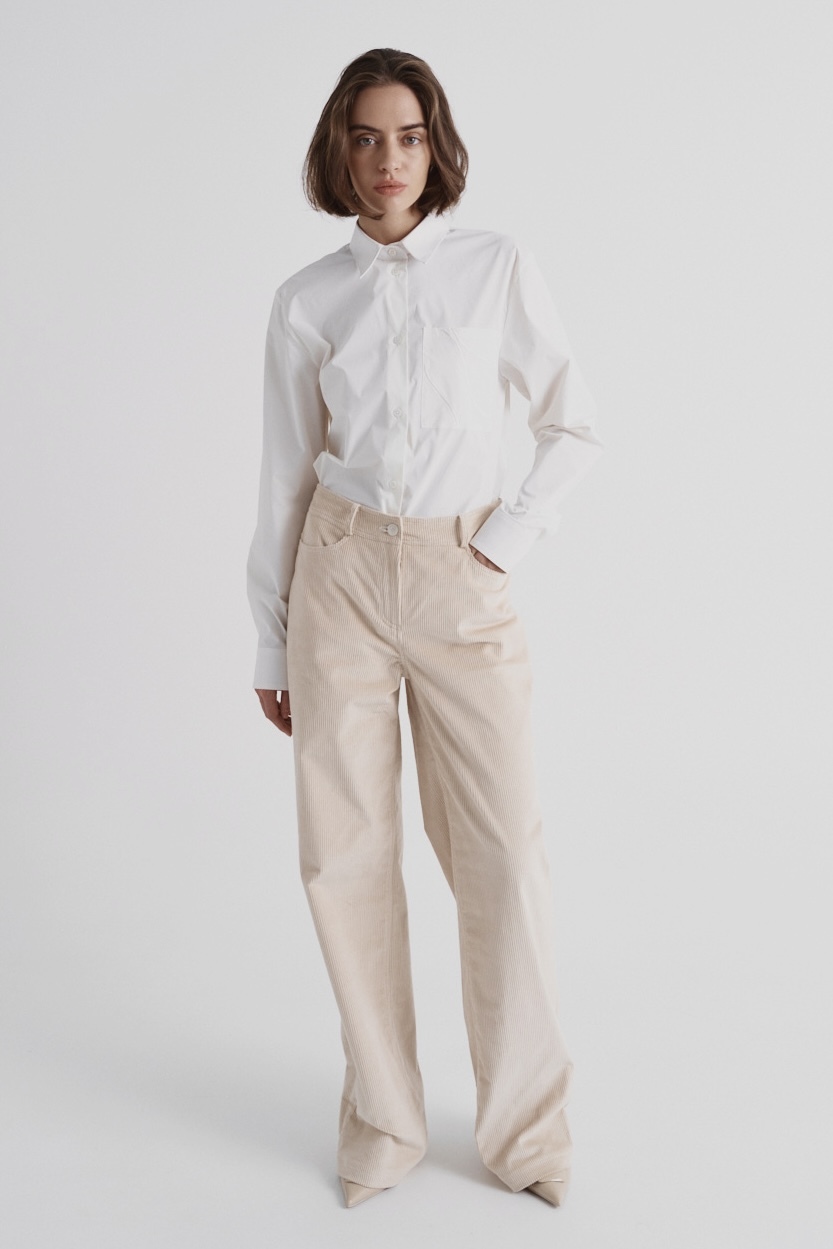 Брюки из вельвета 'Vintage beige'