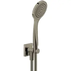 Gessi 47323#149 Gessi Emporio Emporio shower Душевой комплект, состоящий из вывода воды, держателя, шланга 1,50 м и лейки, цвет: Finox Brushed Nickel фото