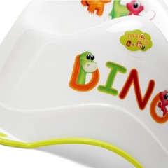 Горшок  c антискользящим покрытием Dino (белый)