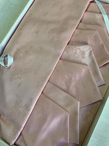 Скатерть 170х220 и 8 салфеток Gamba 9209 Rosa античная роза