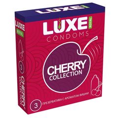 Презервативы с ароматом вишни LUXE Royal Cherry Collection - 3 шт. - 