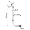 Delabie 761003 Набор TEMPOFLUX  (унитаз) М3/4", наружный угловой +  труба ?28+ запорн. вентиль