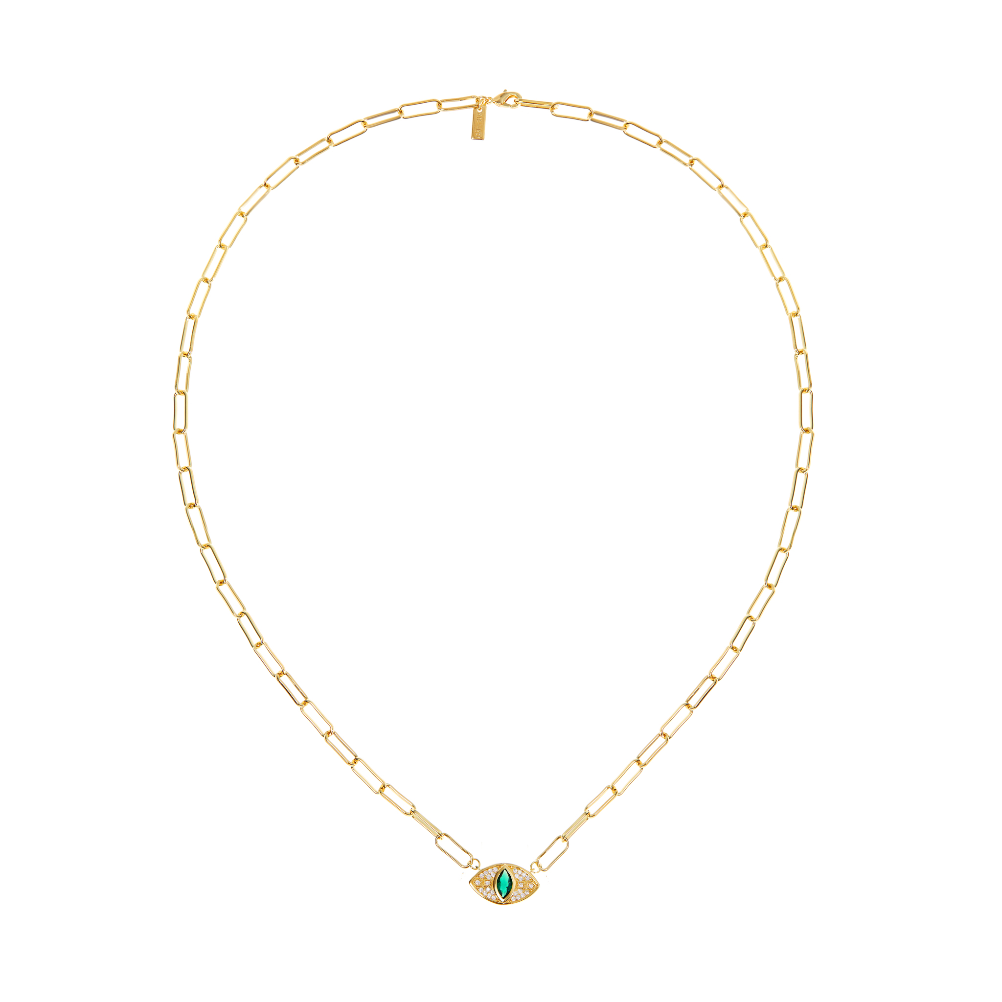 MYA BAY Колье Green Ojo Necklace mya bay текстильное колье с позолотой rodeo drive gris doré