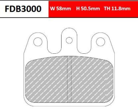 FDB3000KA Тормозные колодки дисковые, картинг