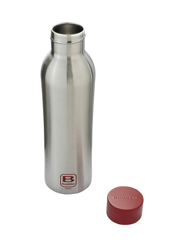 Термос Bugatti B Bottle Twin steel with red lid steel BBT-SS800I3