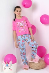 Пижама для девочки Единопончик-2 Виотекс РОЗОВО-ГОЛУБОЙ