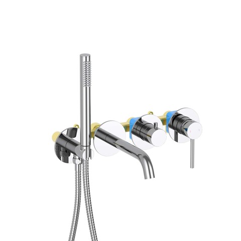 Aquatek AQ1344CR AQ1344CR ЕВРОПА смеситель для ванны встроенный (внешняя и скрытая часть)
