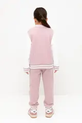 брюки  для девочки  КР 400782/розовый лед