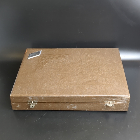 Набор столовых приборов на 6 персон (24 предмета) в оригинальной упаковке, мНЦ (медь-никель-цинк), Вольнянский завод столовых приборов им. Шевченко (ЗiШ, ЗиШ), СССР, 1960-1990 гг.