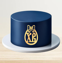 Надпись акриловая "ХВ яйцо" золотой 5,5*8 см