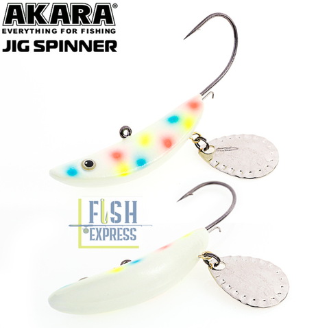 Приманка Akara Jig Spinner 40 мм 22 гр. 66p (фосфорный)