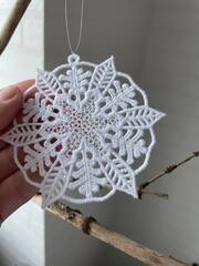 Снежинка-подвеска. Кружево NYK-25014S