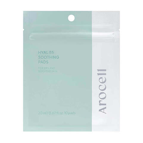 Arocell, Hyal B5 Soothing Pads, Увлажняющие успокаивающие пэды для чувствительной кожи, 20 мл (10 шт)
