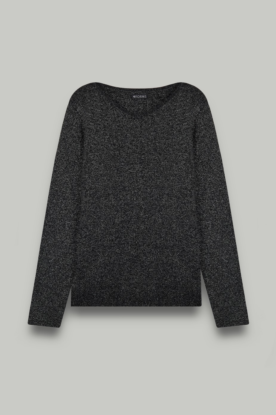Джемпер вязаный с люрексом, черный