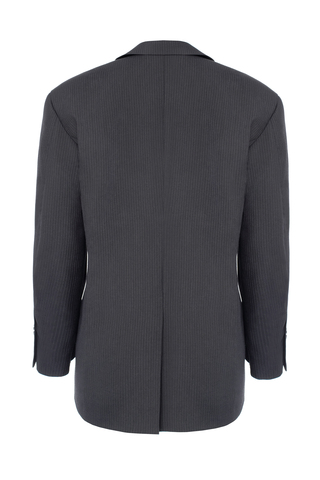 “Striped wool jacket” Двубортный жакет из шерсти.