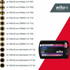 Набор бит XLSelector T-Bit PH/TORX/HEX Impact 25мм 31шт Wiha SB-7948-T999 41830