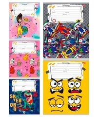 Тетрадь 18л КЛЕТКА в принт в ассортименте