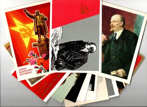 Подборка агитационных открыток — 16 штук — тема Ленин Владимир Ильич — чистые, без повторов - СССР