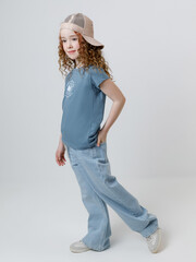 фуфайка  для девочки  КП 302763/1/голубой мираж