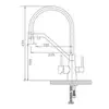 Raglo R80.62.09 Смеситель для кухни со съемным гибким изливом, с магнитным фиксатором излива, с подключением фильтра питьевой воды