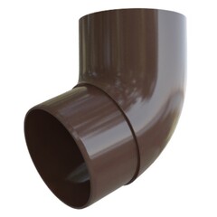 Колено трубы 67 градусов ПВХ Альта-Профиль Элит Коричневый 95 мм
