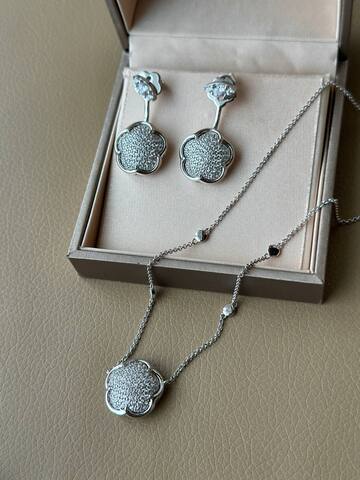 49717- Колье с подвеской Giardini из серебра с микроцирконами