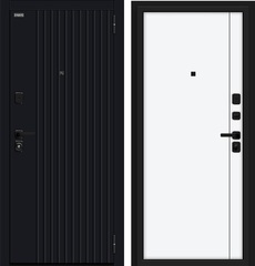 Входная дверь Браво в квартиру Джентл/SBlack Black Shell/White Silk