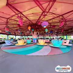 Аттракцион чашки «Карусель желаний» 10 чашек, 20 мест, 12×12×3,3 м