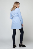 Рубашка для беременных 15958 голубой меланж