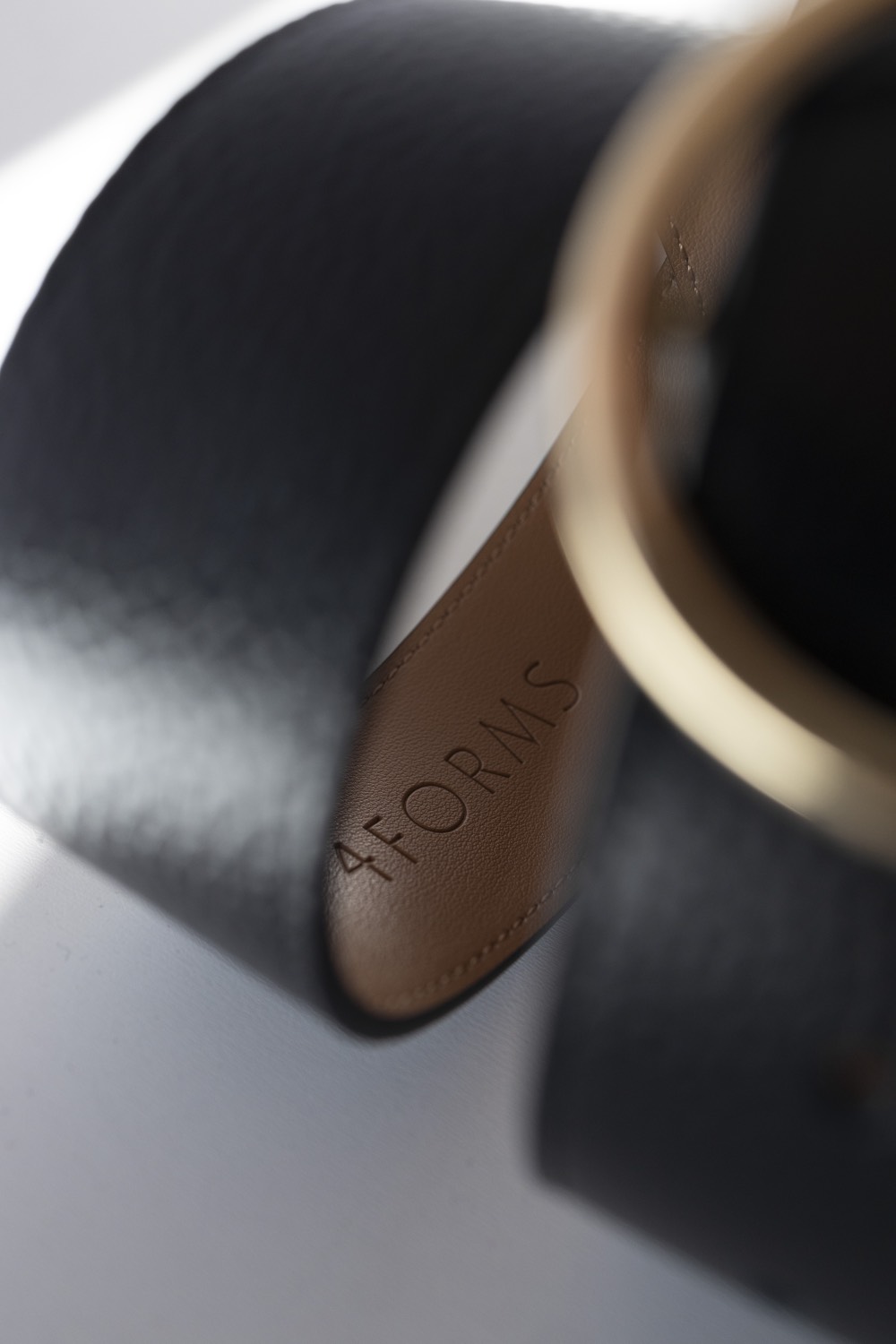 Ремень из фактурной кожи, 35 мм, черный