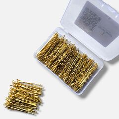 Набор золотых волнистых невидимок в коробке IPARIKMAHER 50 мм 100 шт