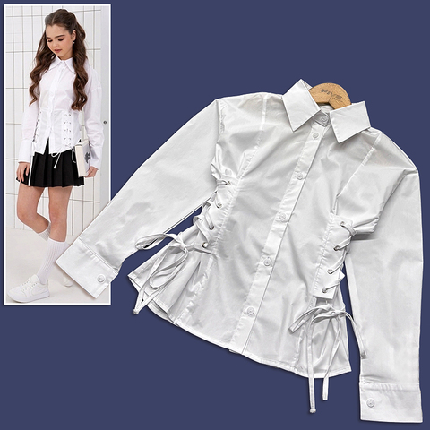 Блуза школьная д (9-12) 260415-WD142